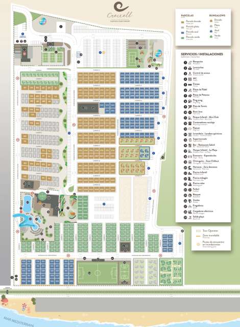 Distribució de les parcel·les i bungalows